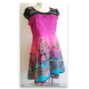 Vibrant paisley print spring & summer dress 👗